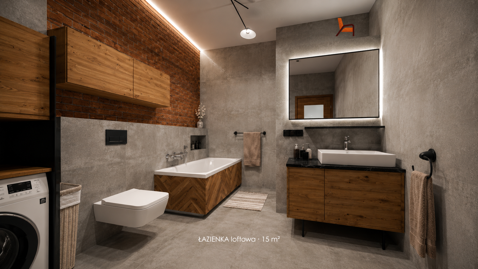 Łazienka loft industrialna